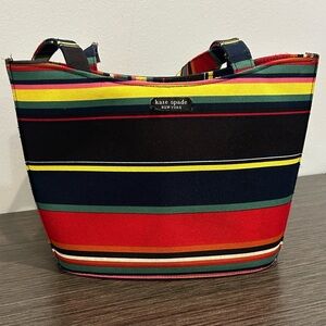 Kate Spade Canvas Striped Tote